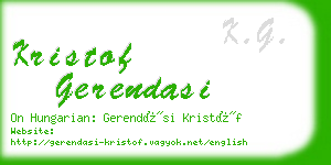 kristof gerendasi business card